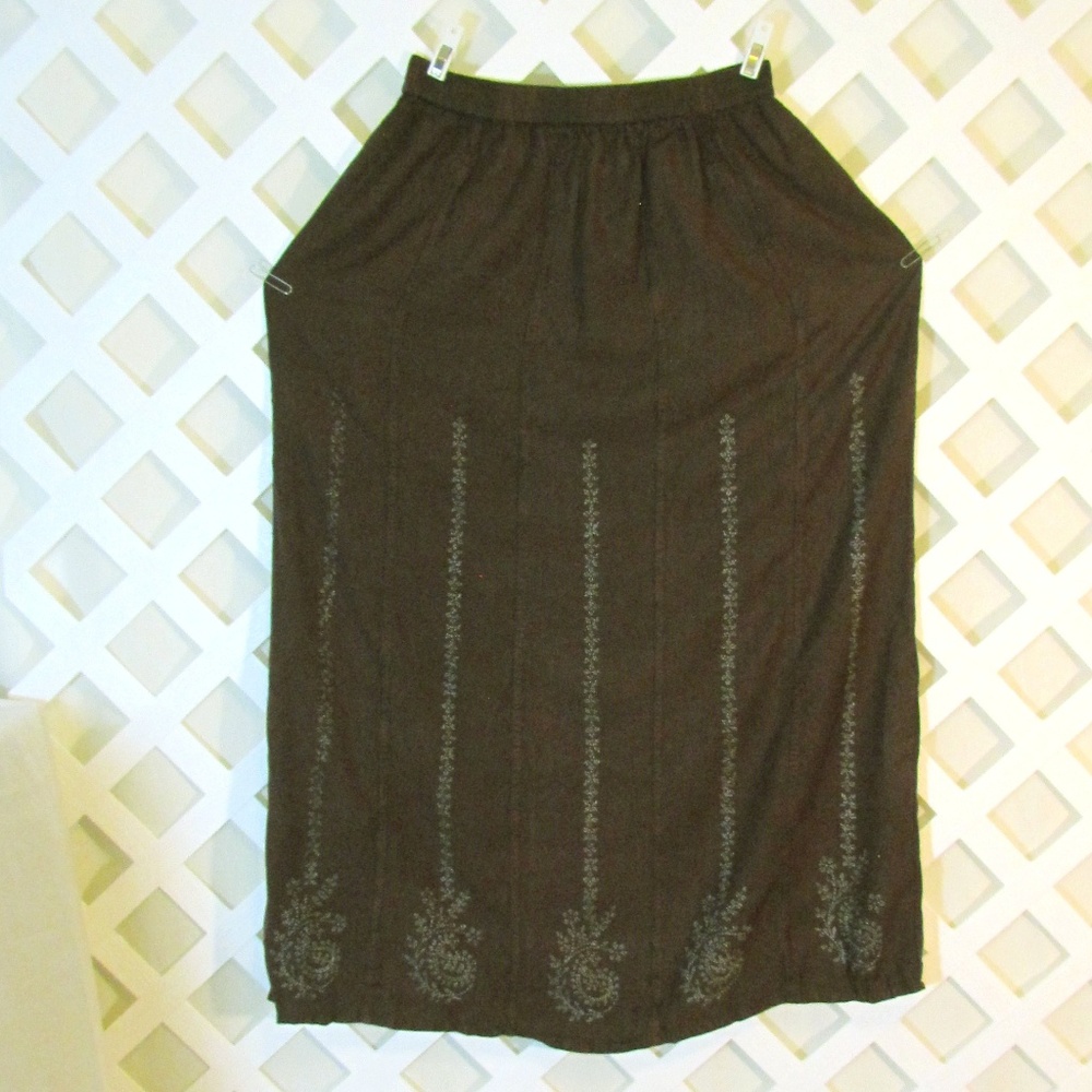SACRED THREADS BOHO SKIRT EGGPLANT PURPLE SKIRT Size S/M  PMST1D - Picture 2 of 8
